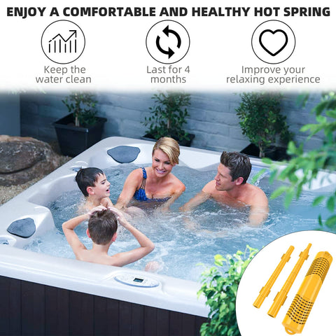 ROYOR mineral stick pack ready for easy tub maintenance and setup.