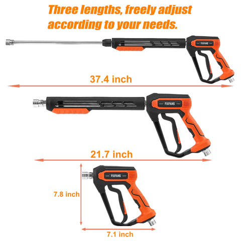 ROYPOWER FIXFANS extension wand 37-4in extends reach for high areas.