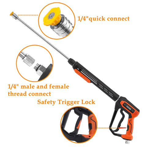 ROYPOWER FIXFANS nozzle set with five spray angles for versatility.