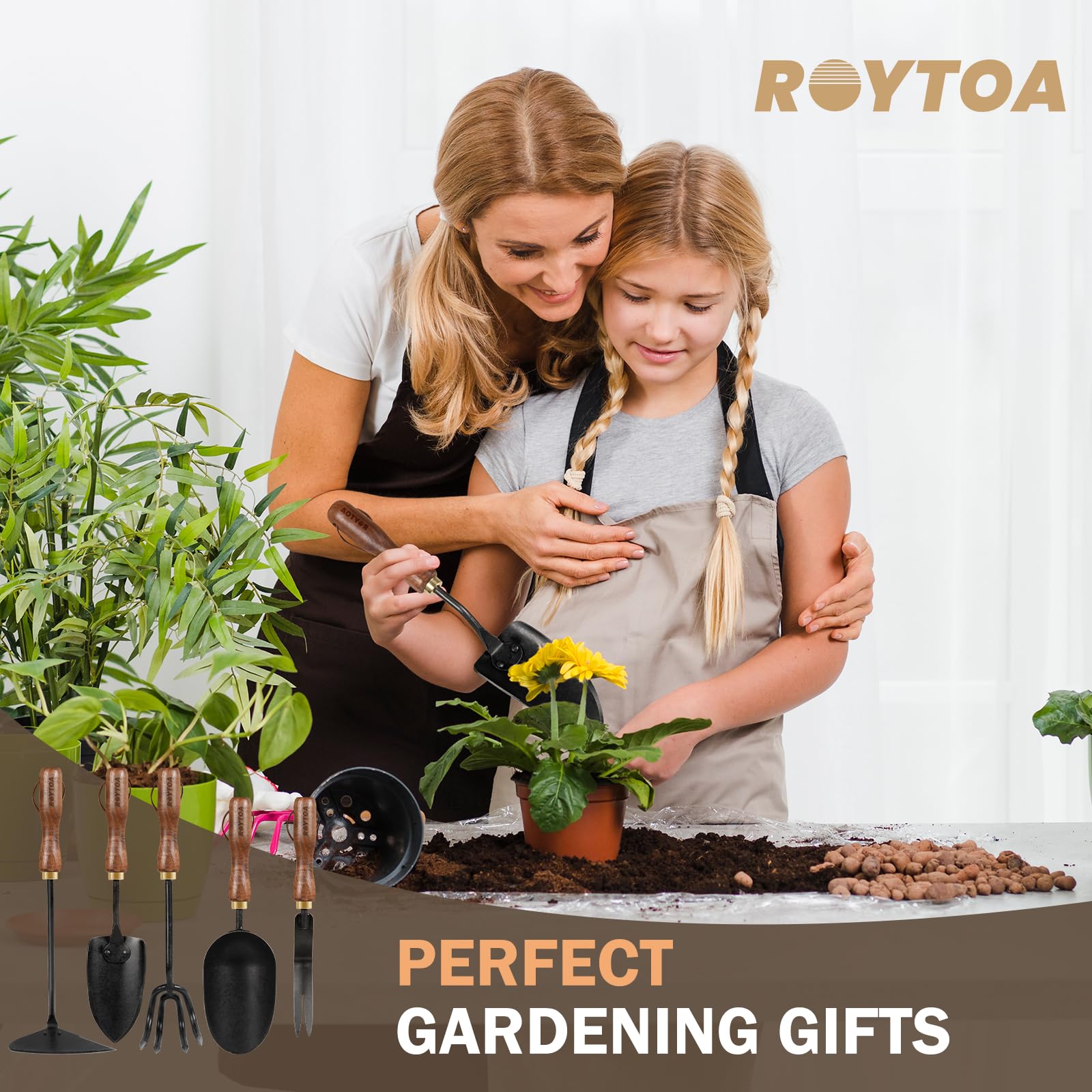ROYTOA tool set storage with a hanging hole for quick organization.