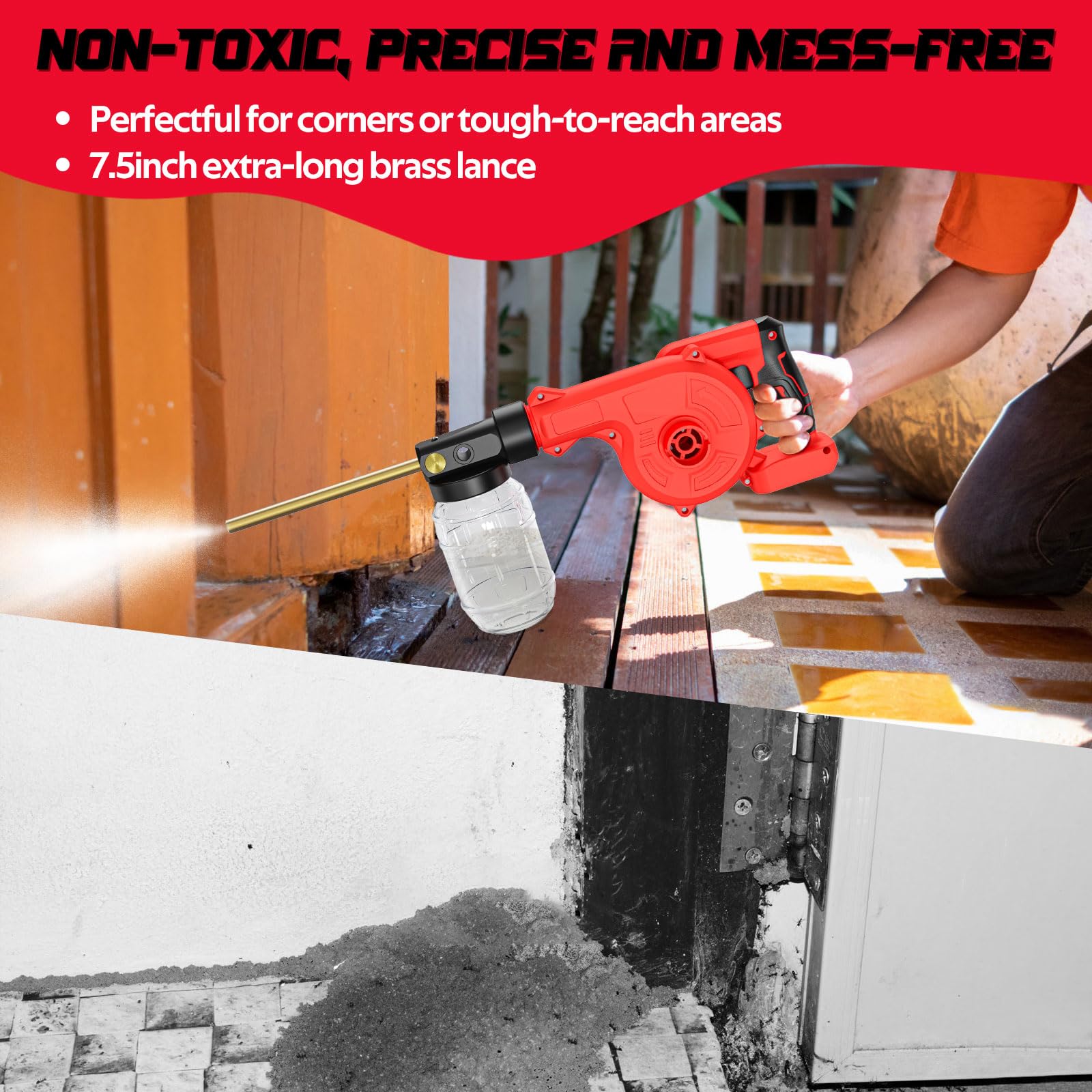 Rozlchar device converts from dusting to leaf blowing in seconds