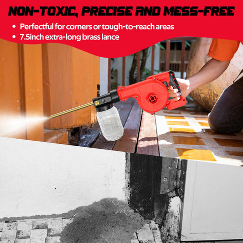 Rozlchar device converts from dusting to leaf blowing in seconds