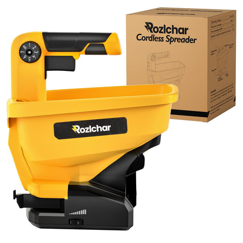 Rozlchar Power Spreader shows Dewalt 20V/60V compatibility for versatile power options.