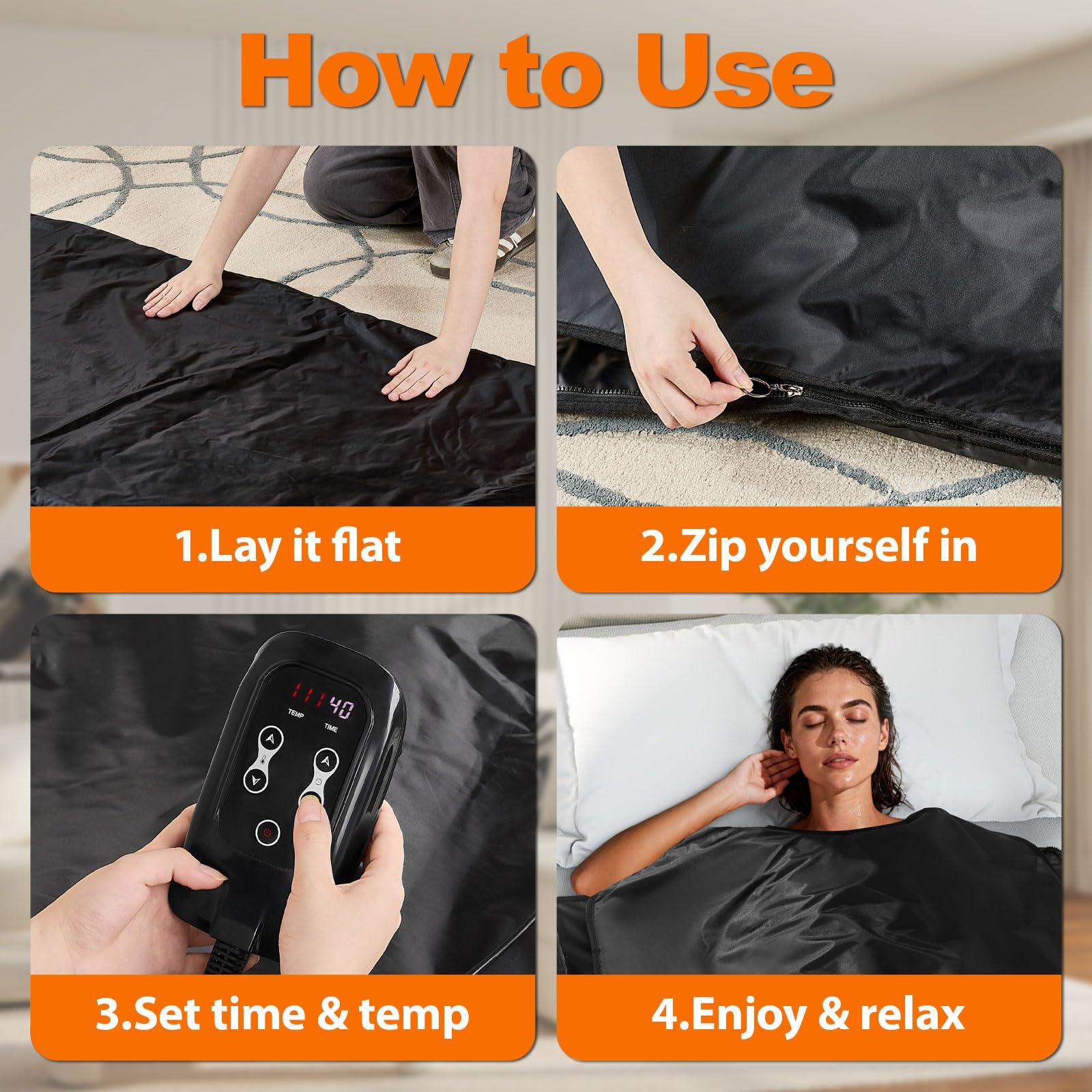 RRGFB Carrying bag included for convenient home spa setup.