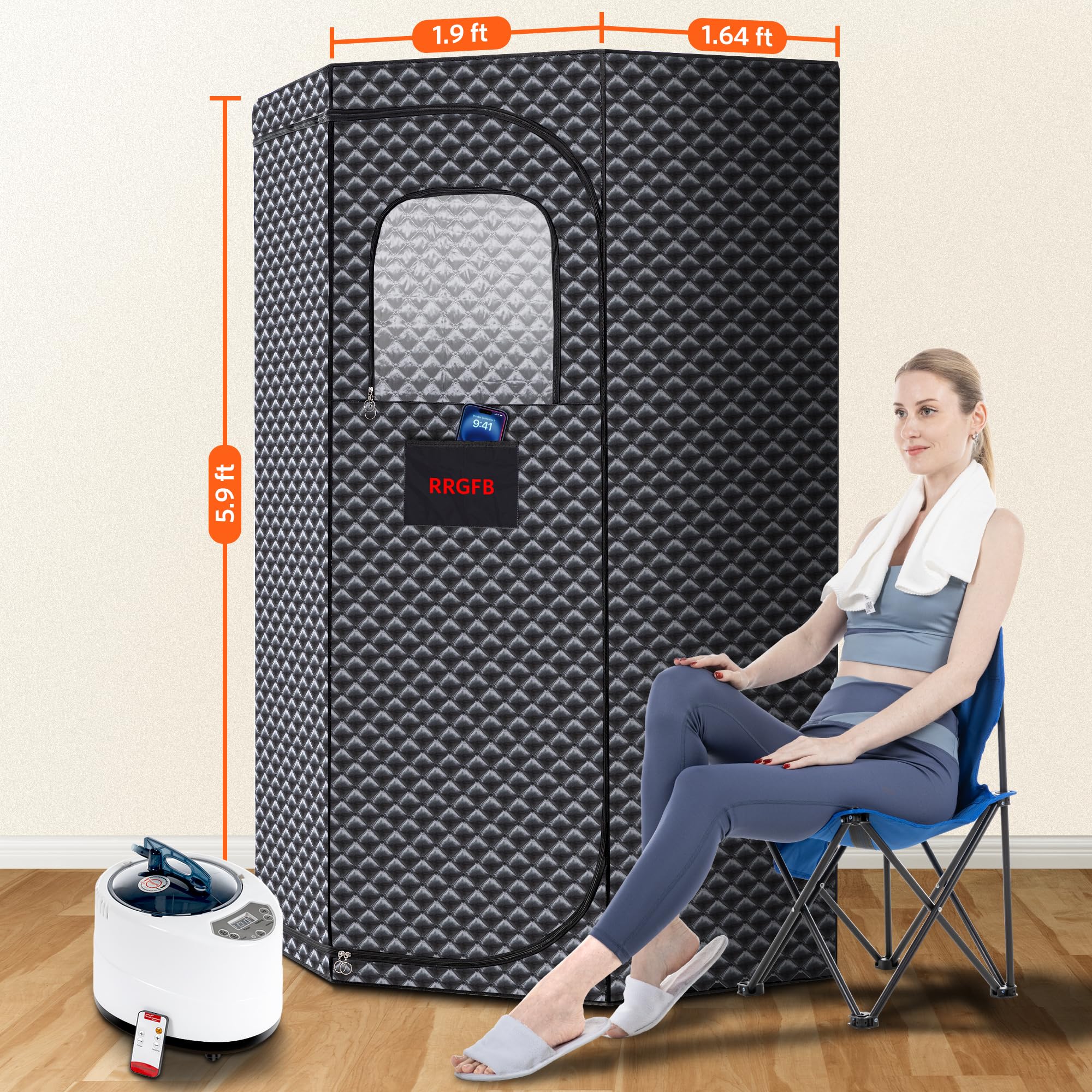 RRGFB Sauna Box remote controller for easy session timing