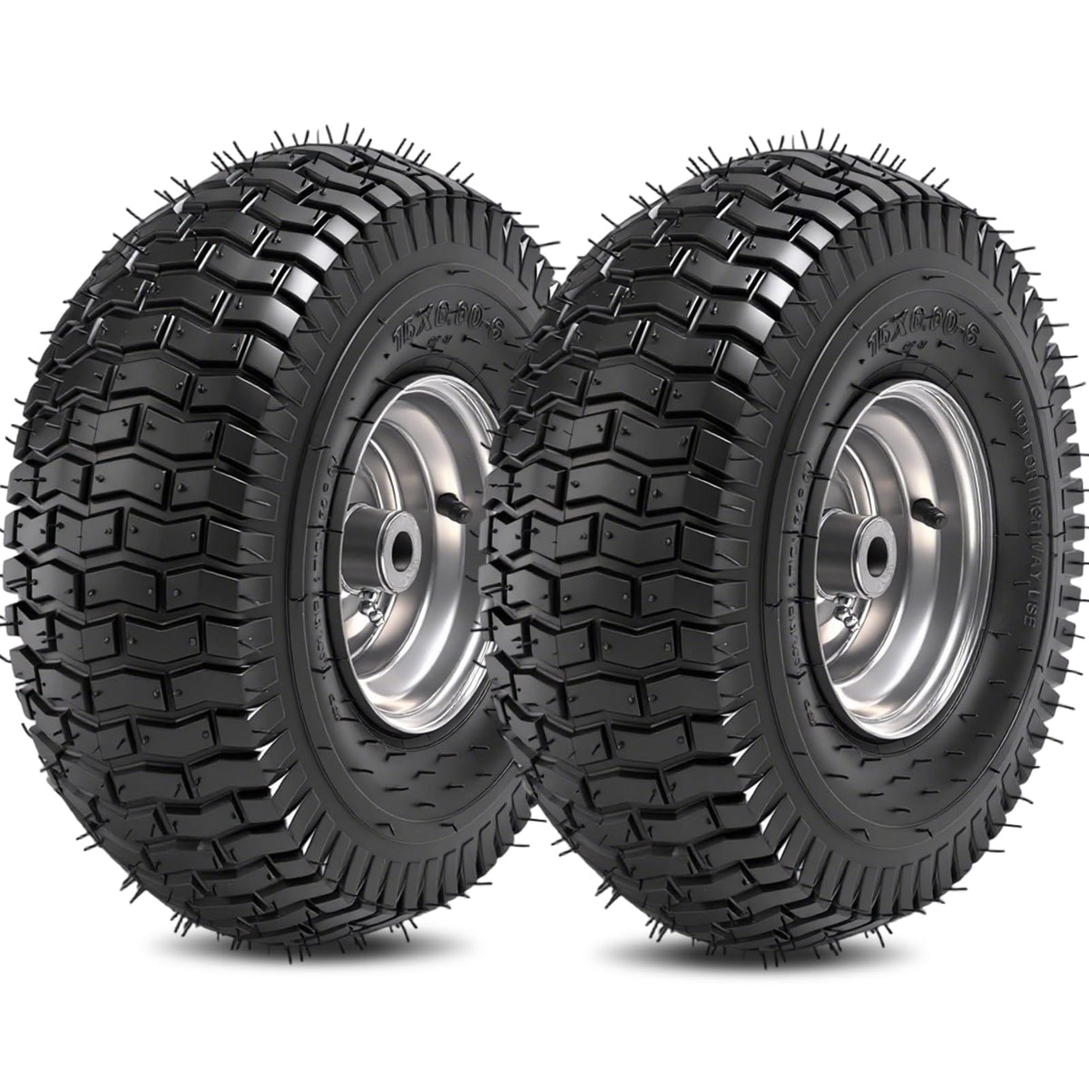 RRQ front tire and wheel assembly side view enhances mower stability.
