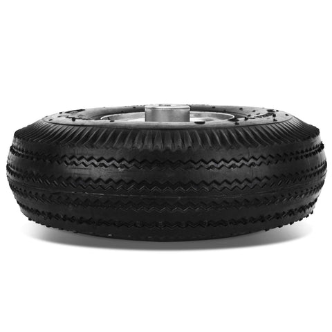 RRQ 4.10/3.50-4 tire tread close-up showing serrated grip.