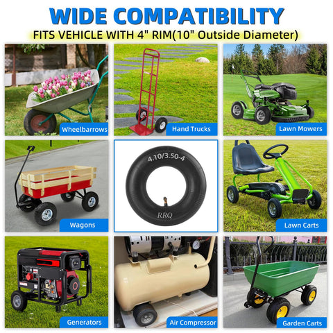 RRQ garden cart use with heavy-duty inner tube for reliability