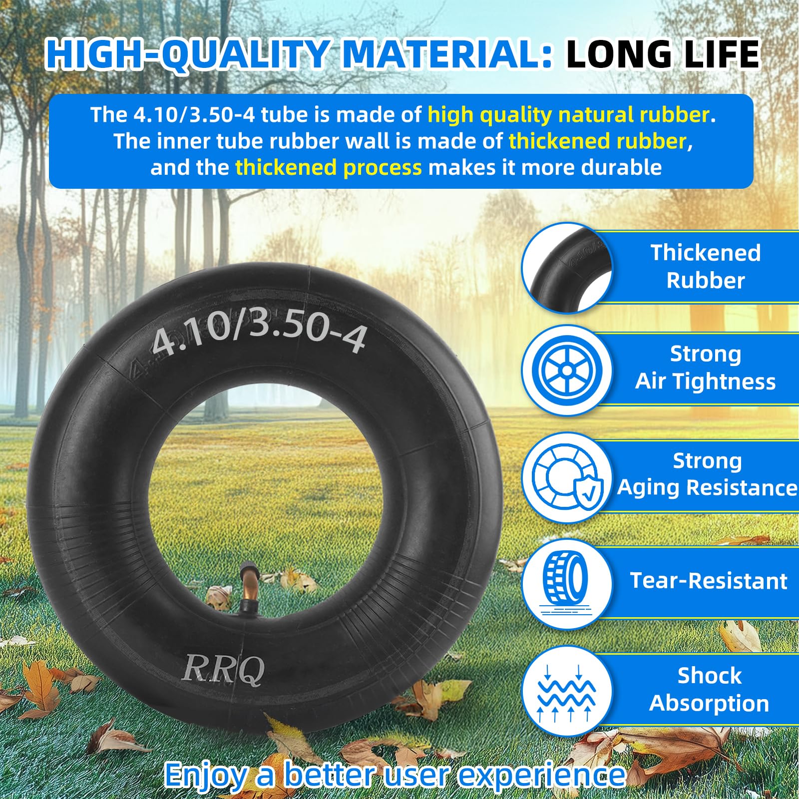 RRQ thick-walled 4103504 inner tube wall detail for durability