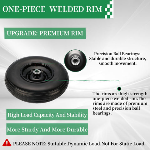 RRQ garden-cart-ready wheel in action graphic.