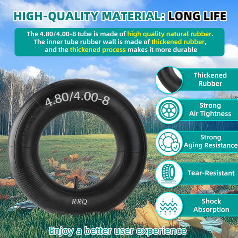 RRQ heavy-duty inner tube with thick rubber walls for durability.