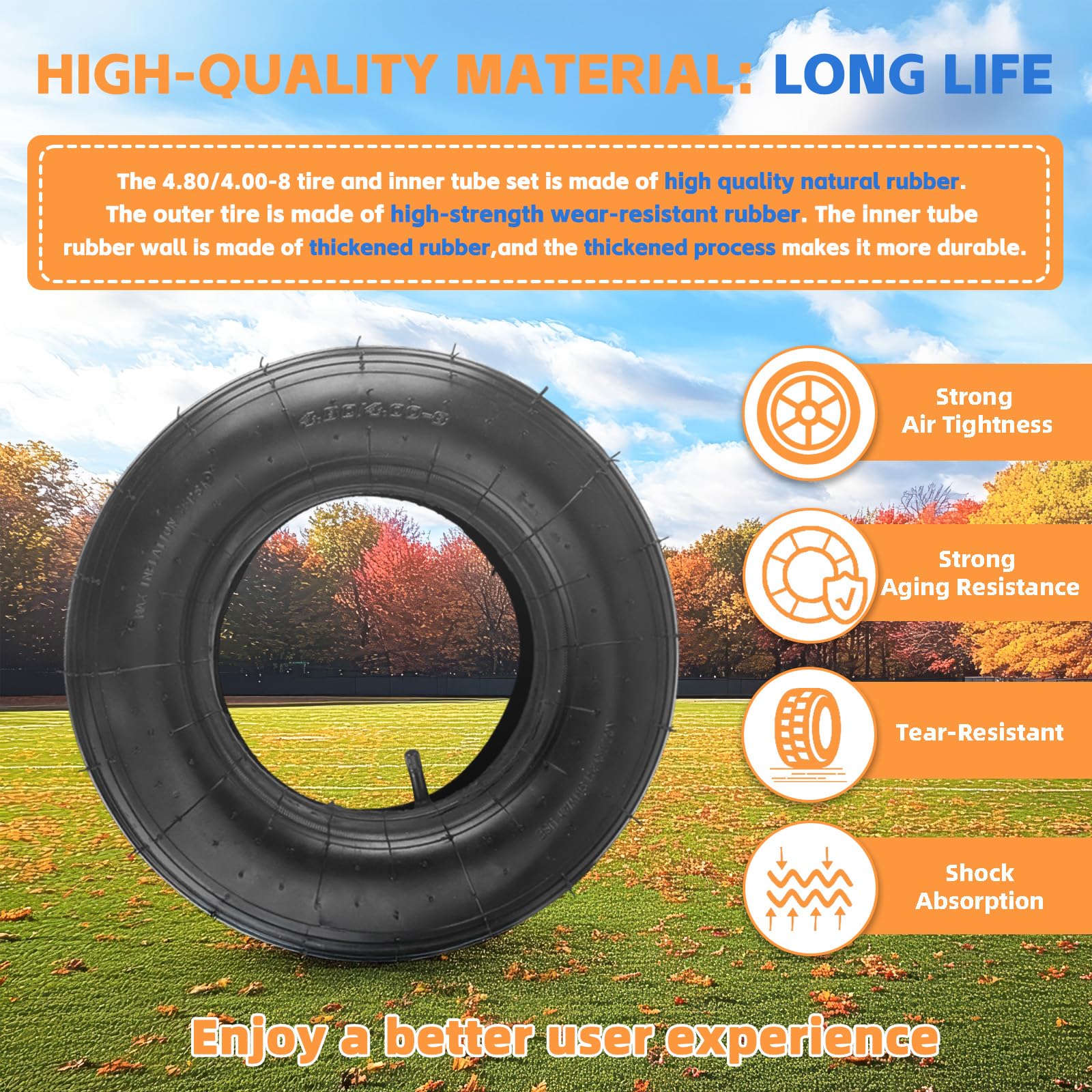 RRQ outer tire ribbed tread close-up for durability