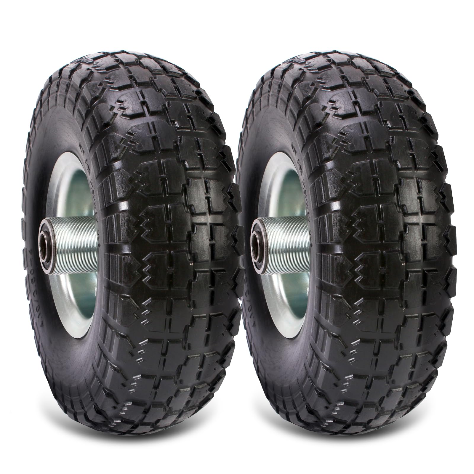 RRQ solid tire side view shows a puncture-proof design for carts and trolleys.