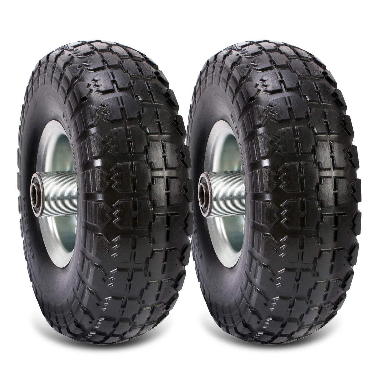 RRQ solid tire side view shows a puncture-proof design for carts and trolleys.