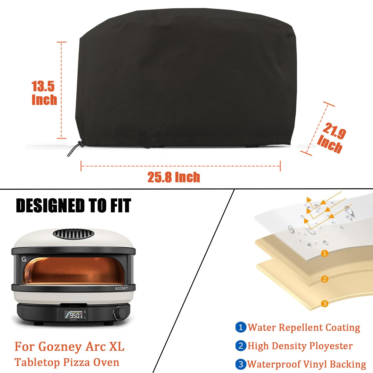 Rsipelsk waterproof coating keeps Arc XL dry during outdoor cooking sessions.