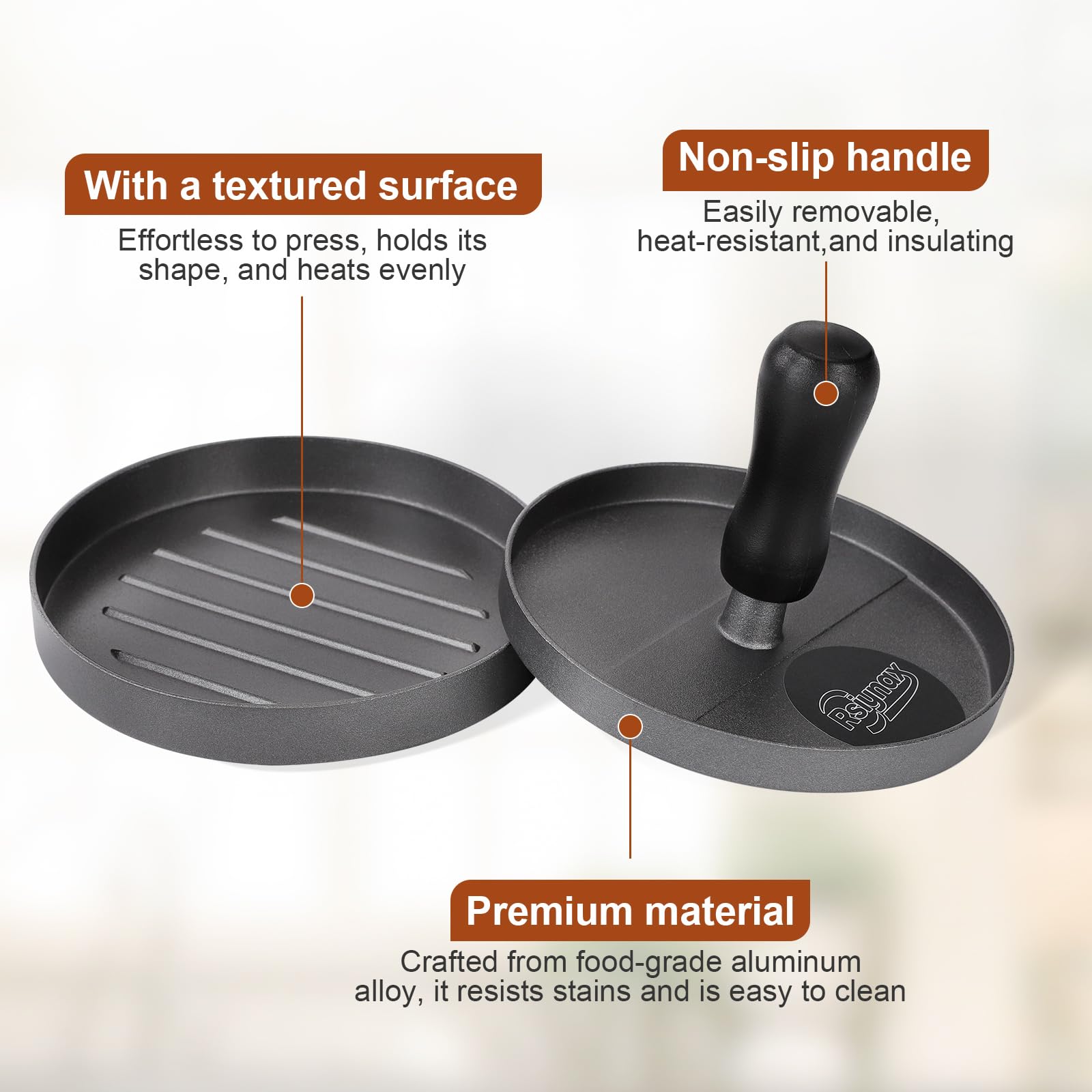 Rsiynax removable-handle enables tool-free, portable pressing.