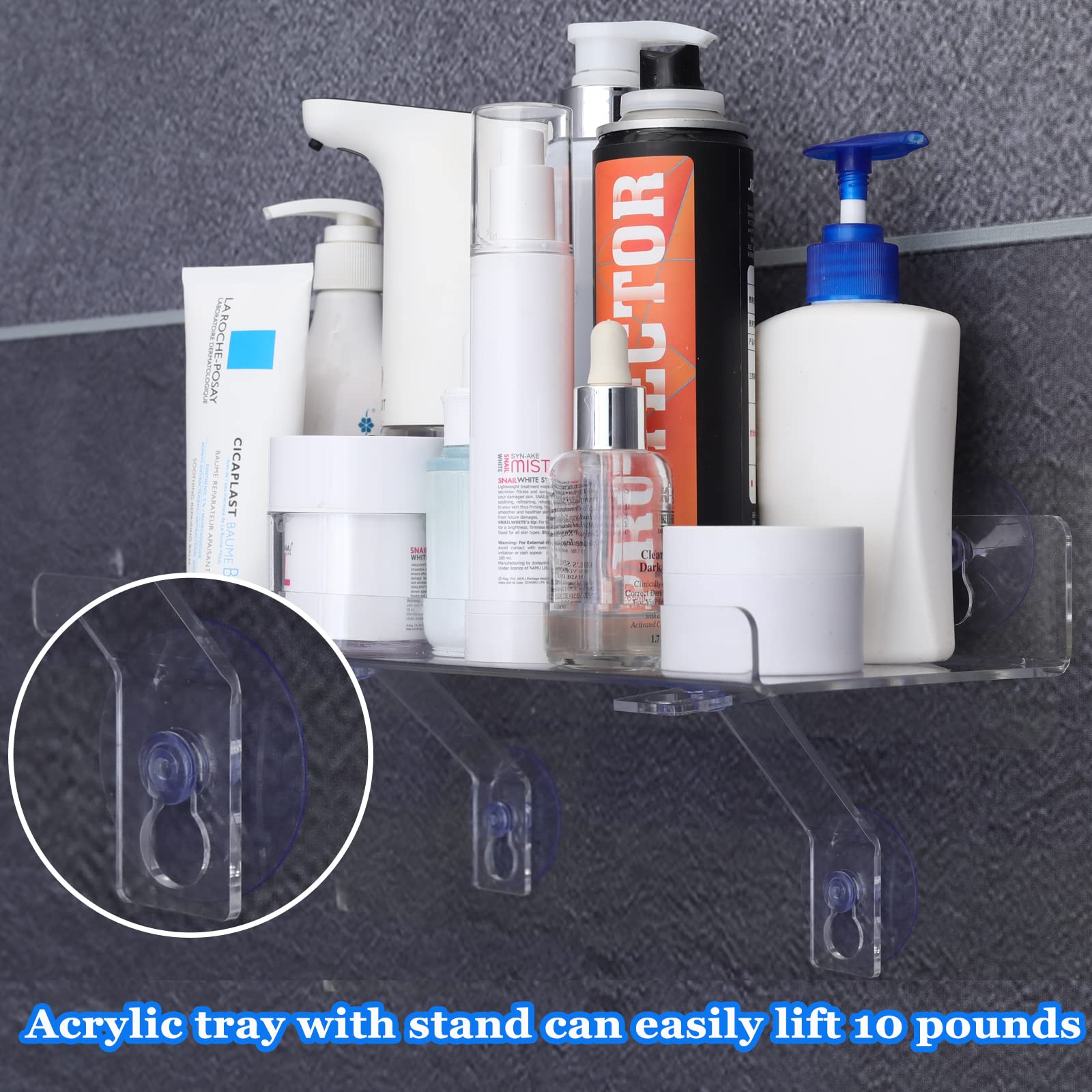 RSSCIIIUL strong suction cups grip glass, supporting up to 10 pounds