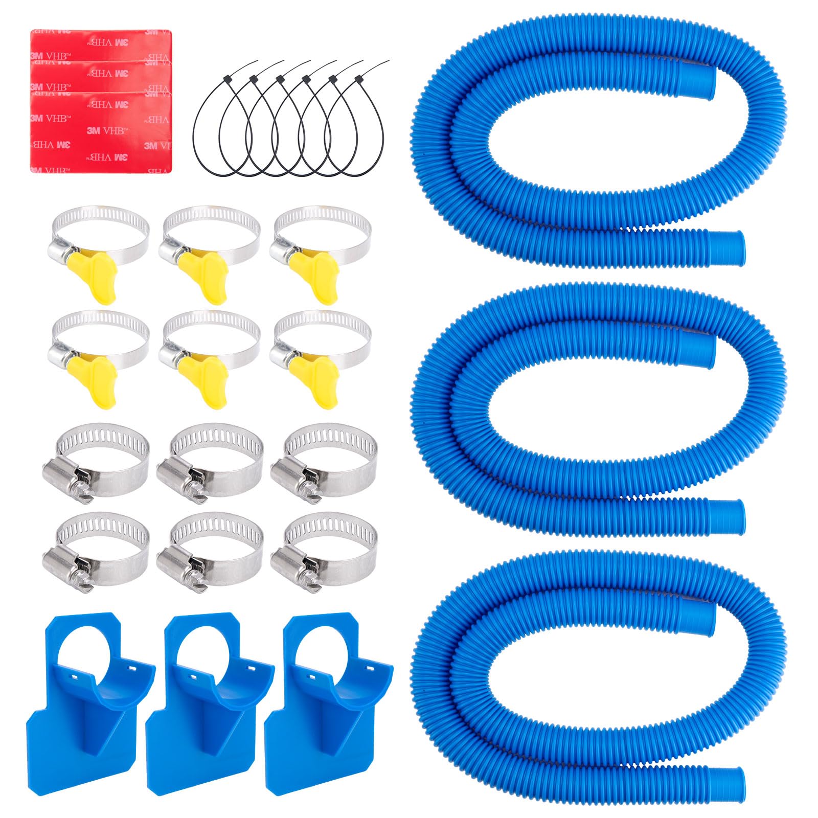 RSYEKU 1.25x59 inch pool hose front view shows durable high-pressure design.