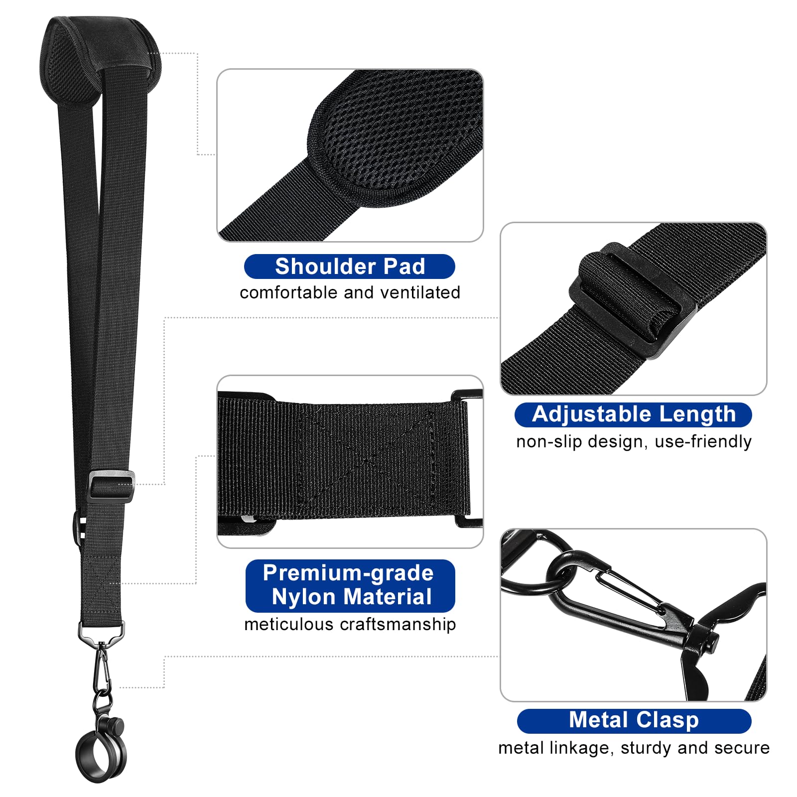 RTHIEAI adjustable length up to 49.6 inches for a balanced fit