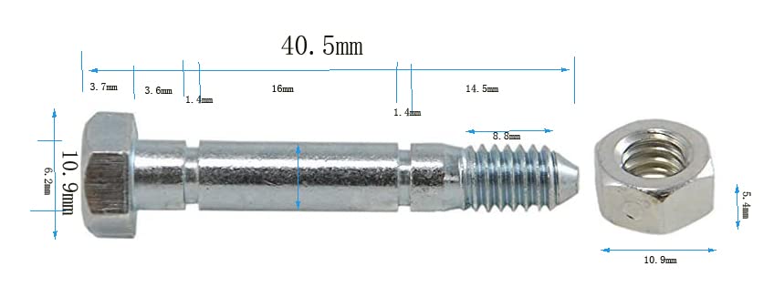 RTPOWER 53200500 snow blower bolts for reliable performance