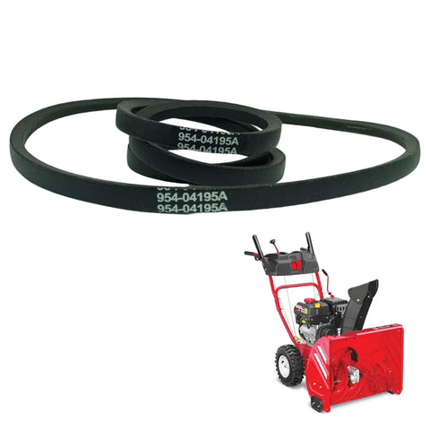 RTPOWER auger drive belt, 37 inch, aramid cord, two-pack for durable snow blowers.