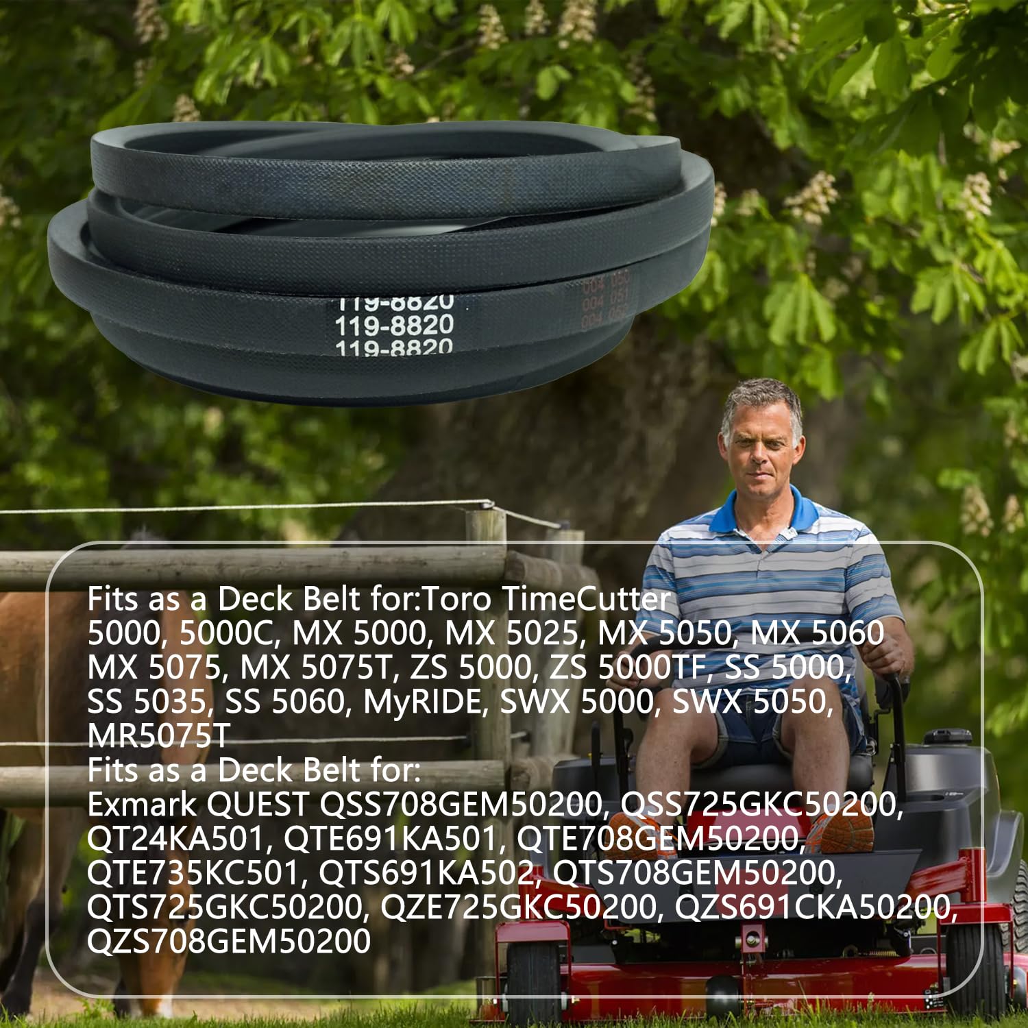 RTPOWER belt with aramid core illustrated for reduced stretch benefits.