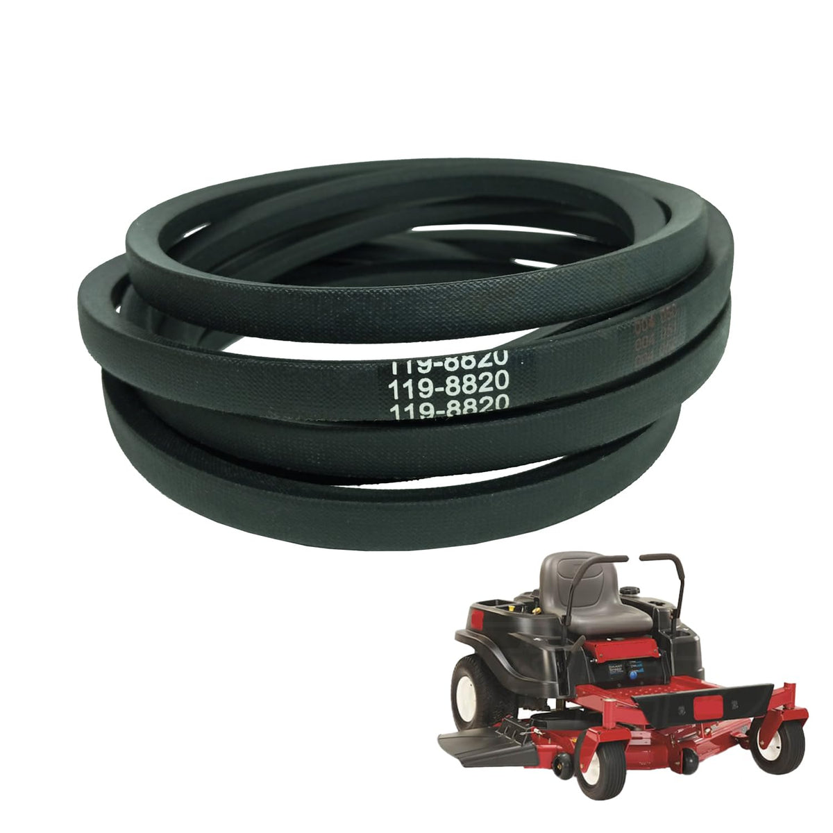 RTPOWER deck belt compatibility for 119-8820 fits Toro mowers clearly.