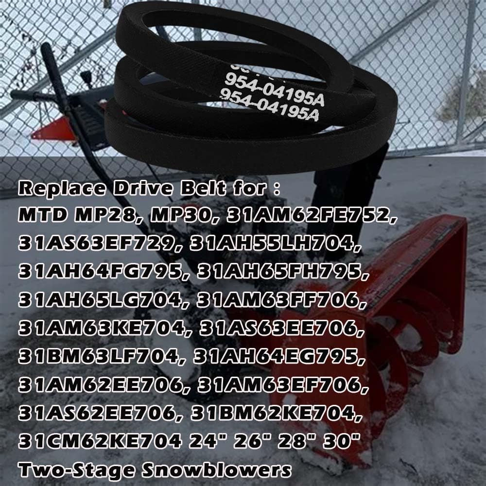 RTPOWER replacement belt for 24-30 inch self-propelled snow blowers.