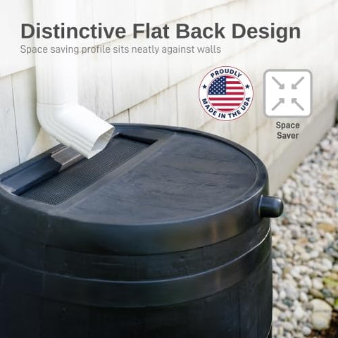 RTS rain barrel stand elevates the barrel for easy spigot access