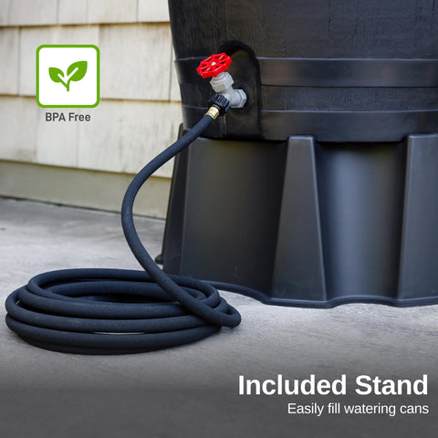 RTS Home Accents black textured finish blends with outdoor décor.