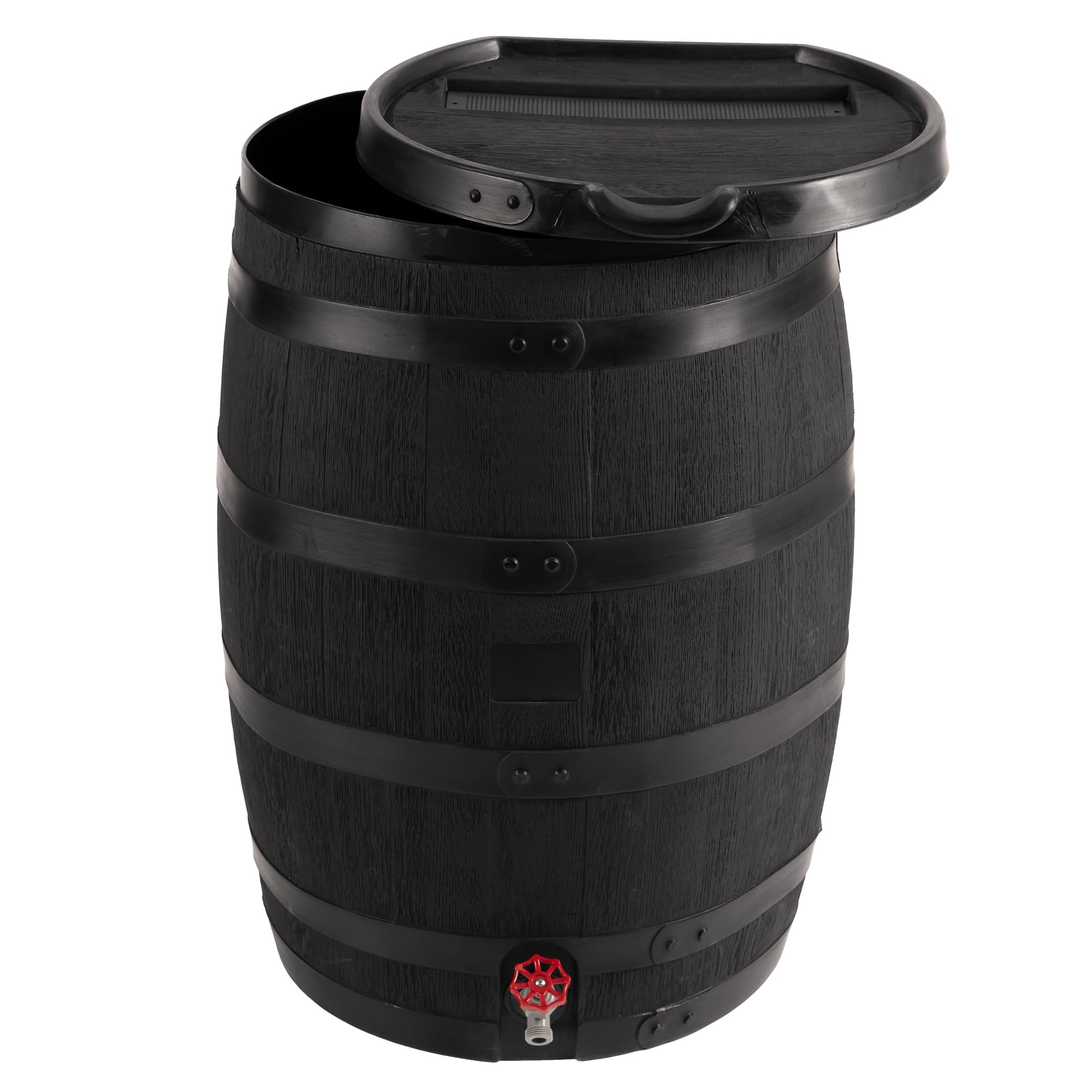 RTS Home Accents Premium 55-Gallon Eco Rain Barrel Removable Lid for easy cleaning and access