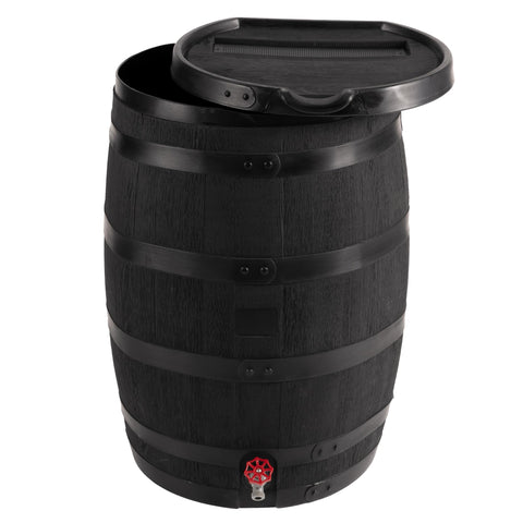 RTS Home Accents Premium 55-Gallon Eco Rain Barrel Removable Lid for easy cleaning and access