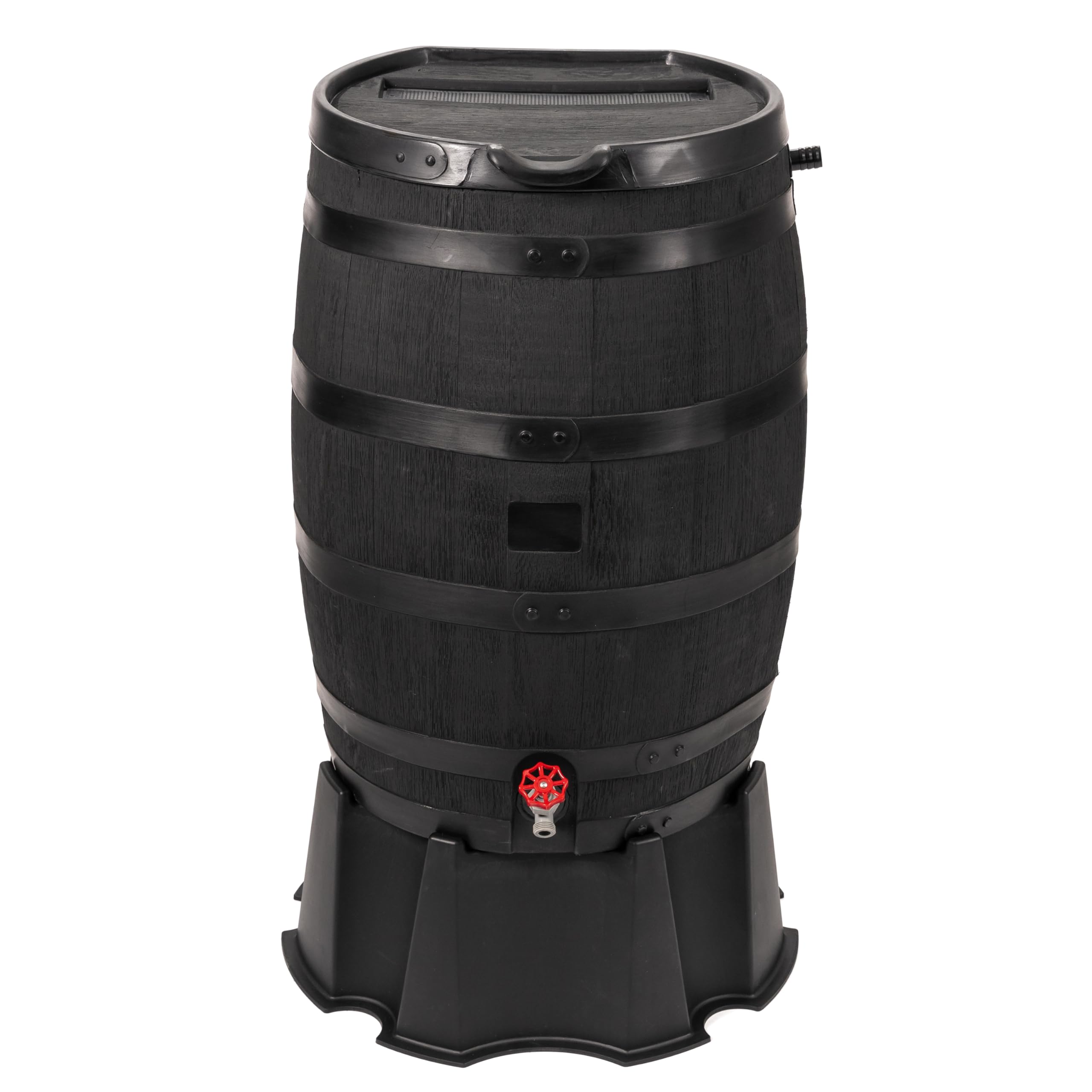 RTS Home Accents rain barrel 55-gallon front view for garden irrigation