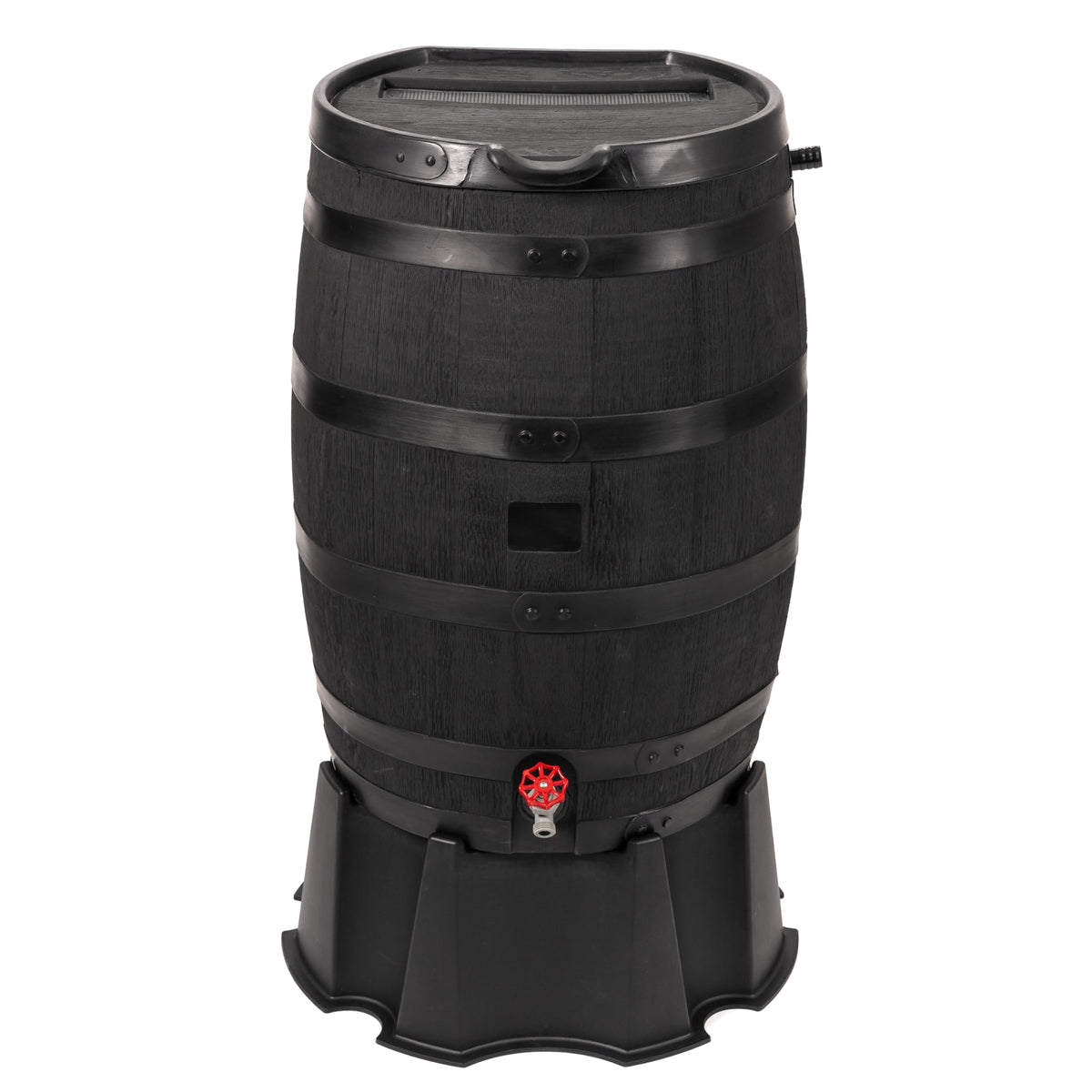 RTS Home Accents rain barrel 55-gallon front view for garden irrigation