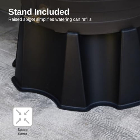Rain barrel overflow valve supports simple management and expansion with additional barrels.