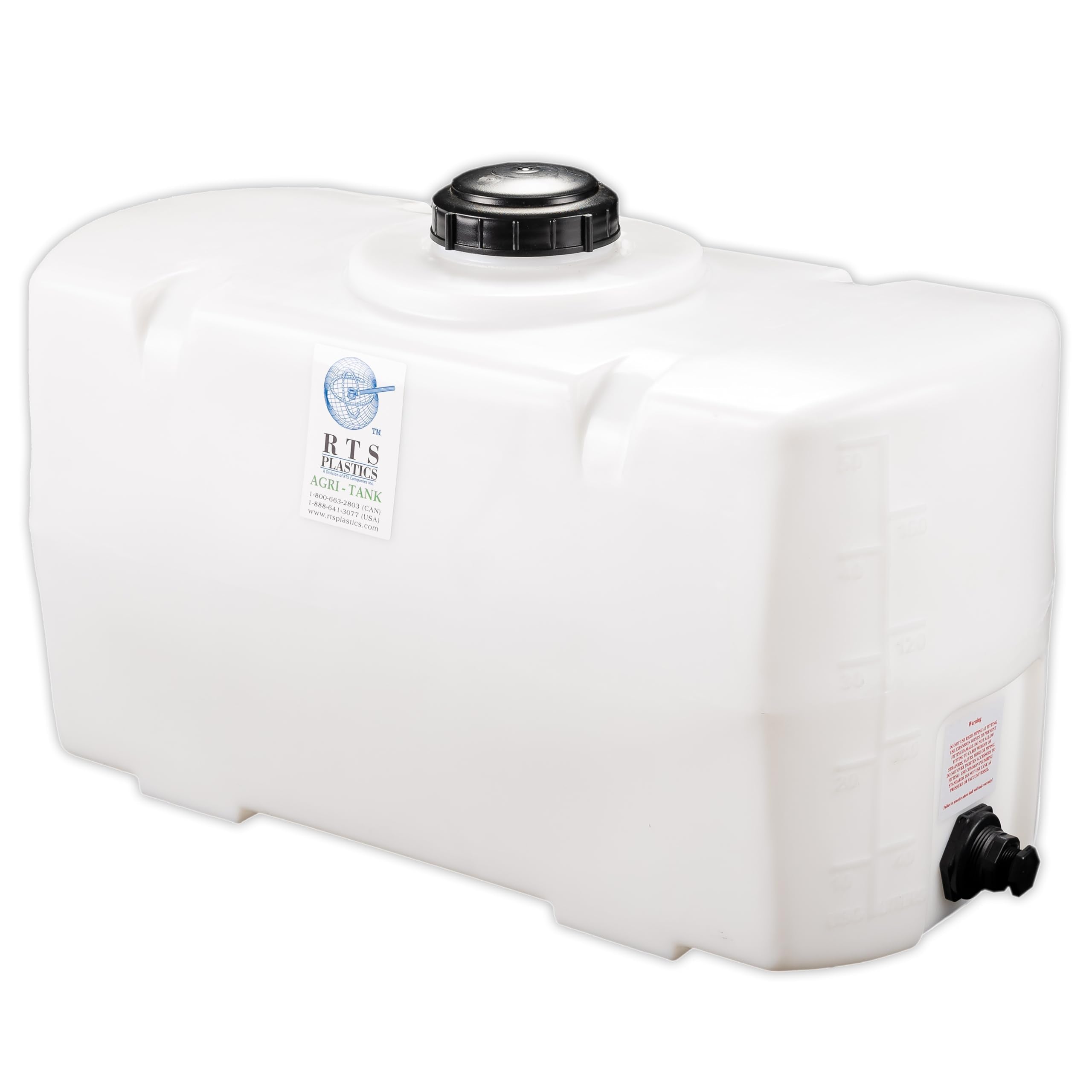RTS Plastics PCO-50 Gallon Tank with vented cap for easy pump hookup