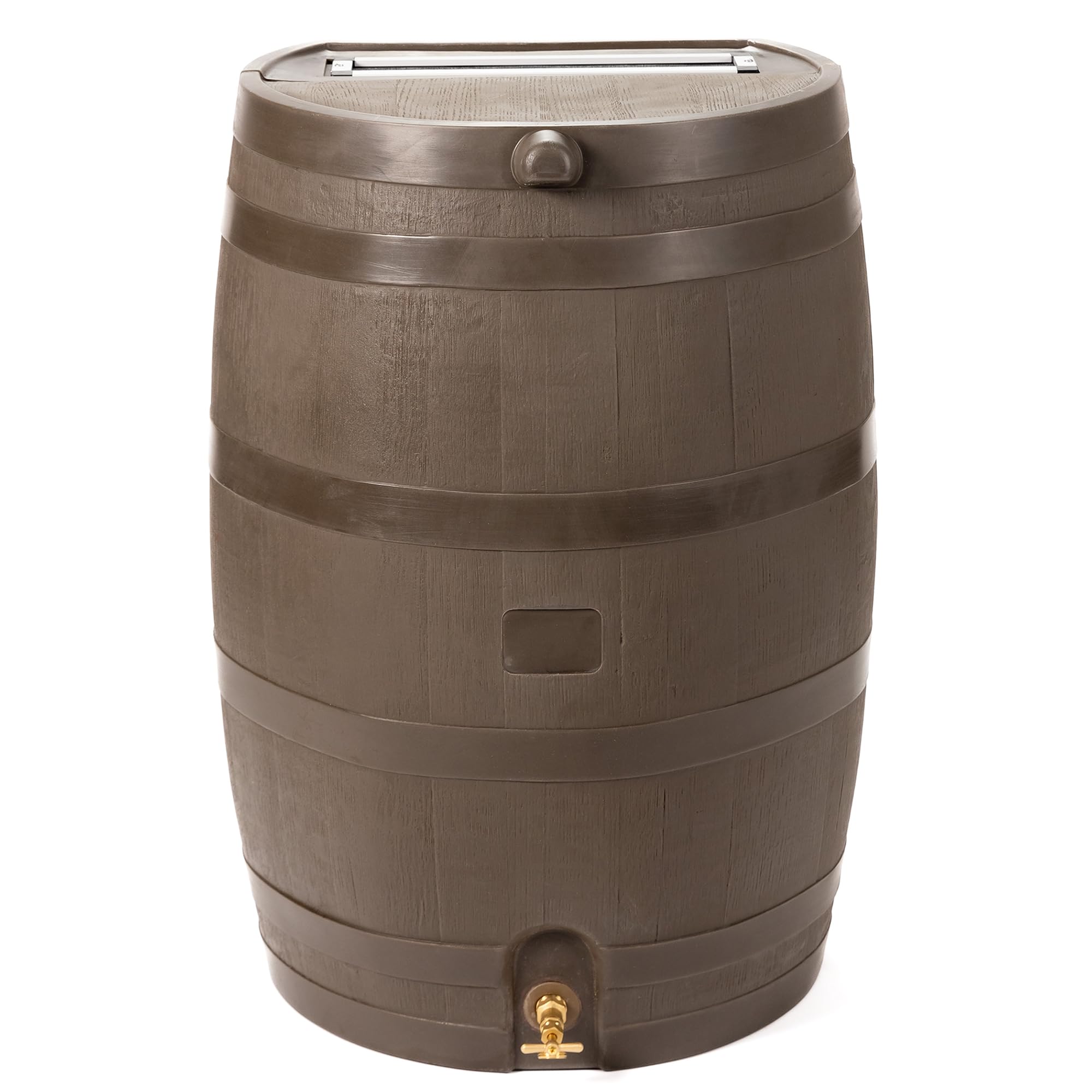 RTS Home Accents 50-Gallon Rain Barrel with brass spigot for garden irrigation