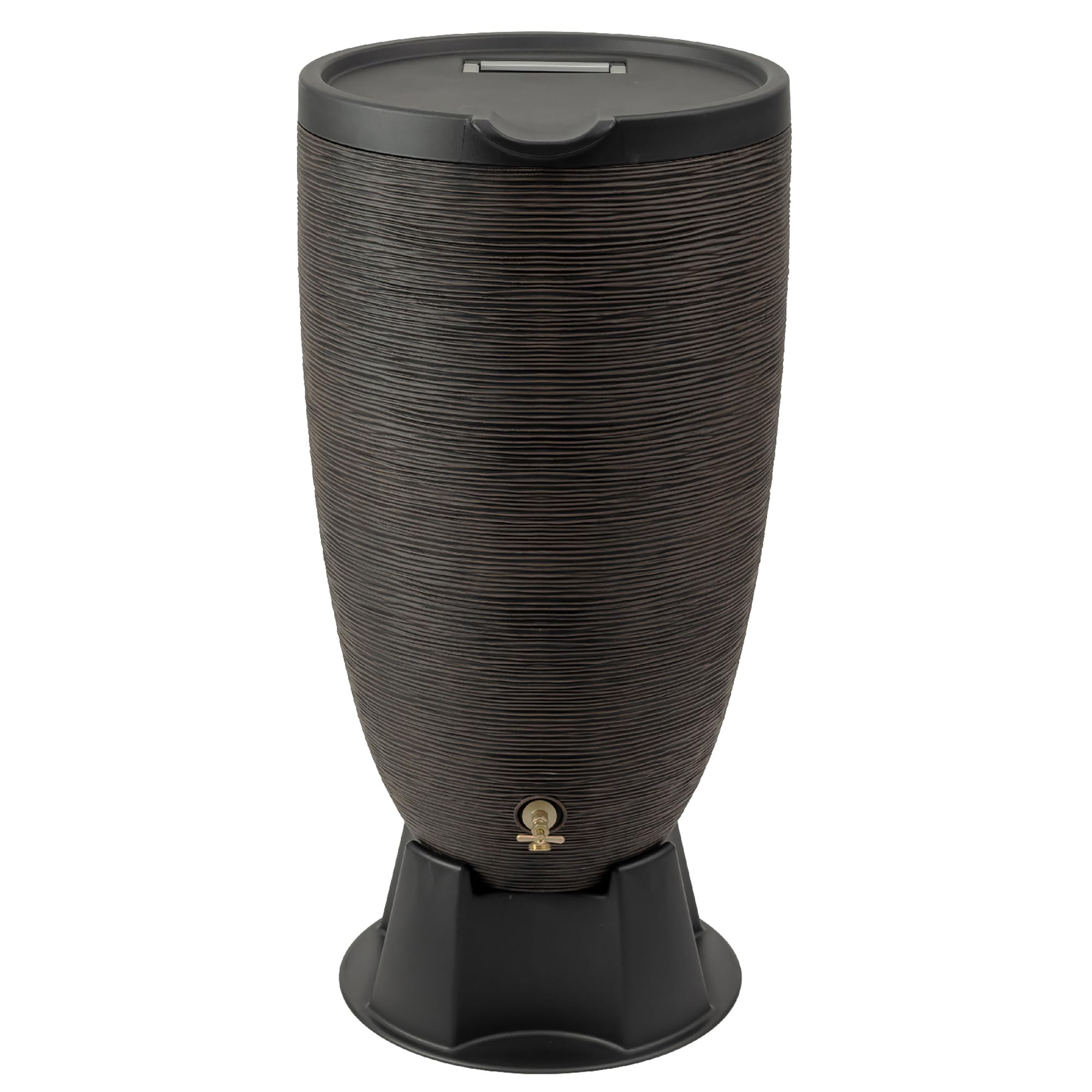 RTS Home Accents Newport 50-Gallon Rain Barrel in bronze for garden irrigation