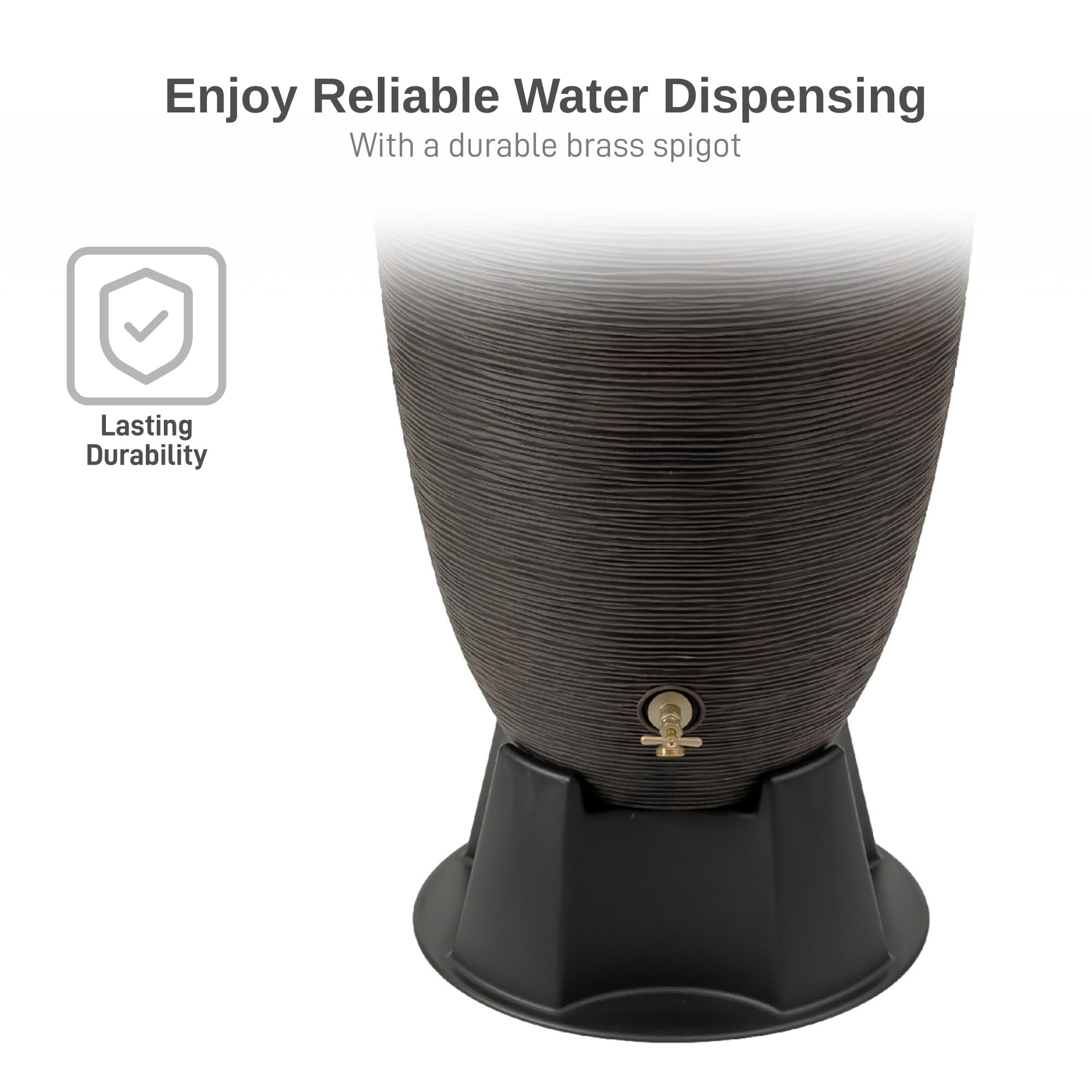 RTS Home Accents Newport rain barrel with screen kit to keep water clean