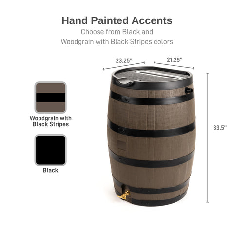 RTS Home Accents woodgrain with black stripes finish adds rustic outdoor appeal.