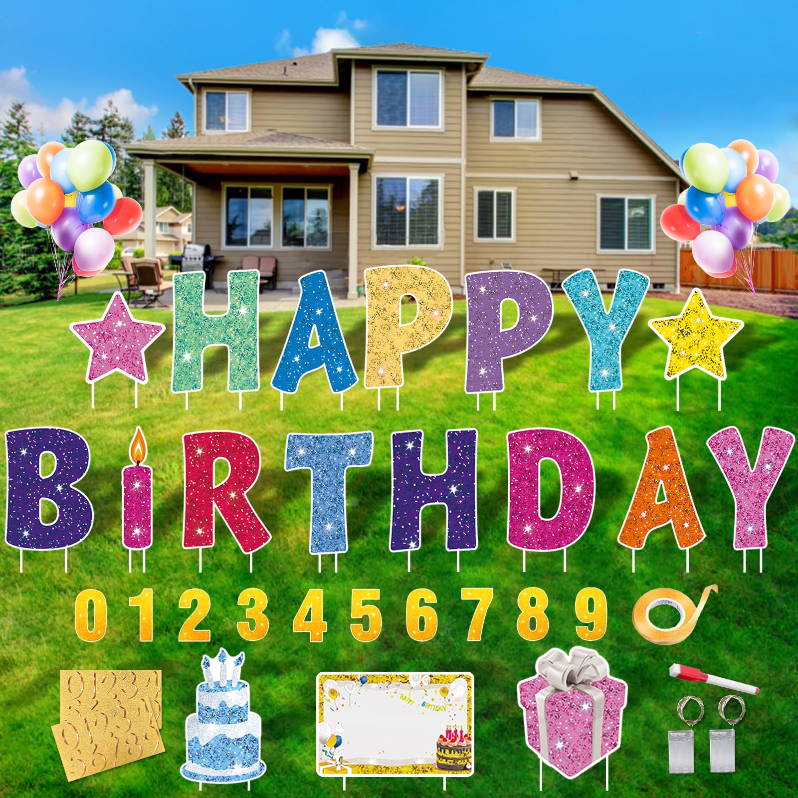 Rtshuok 32.8 ft balloon strip adds festive color