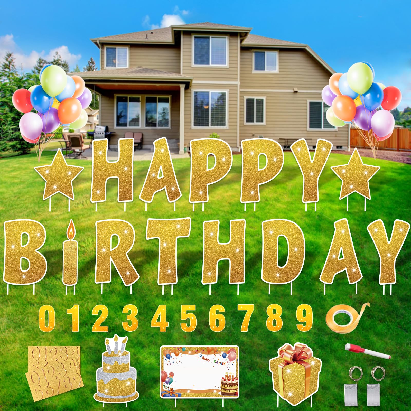 Rtshuok balloon strip and balloons add festive color and quick setup