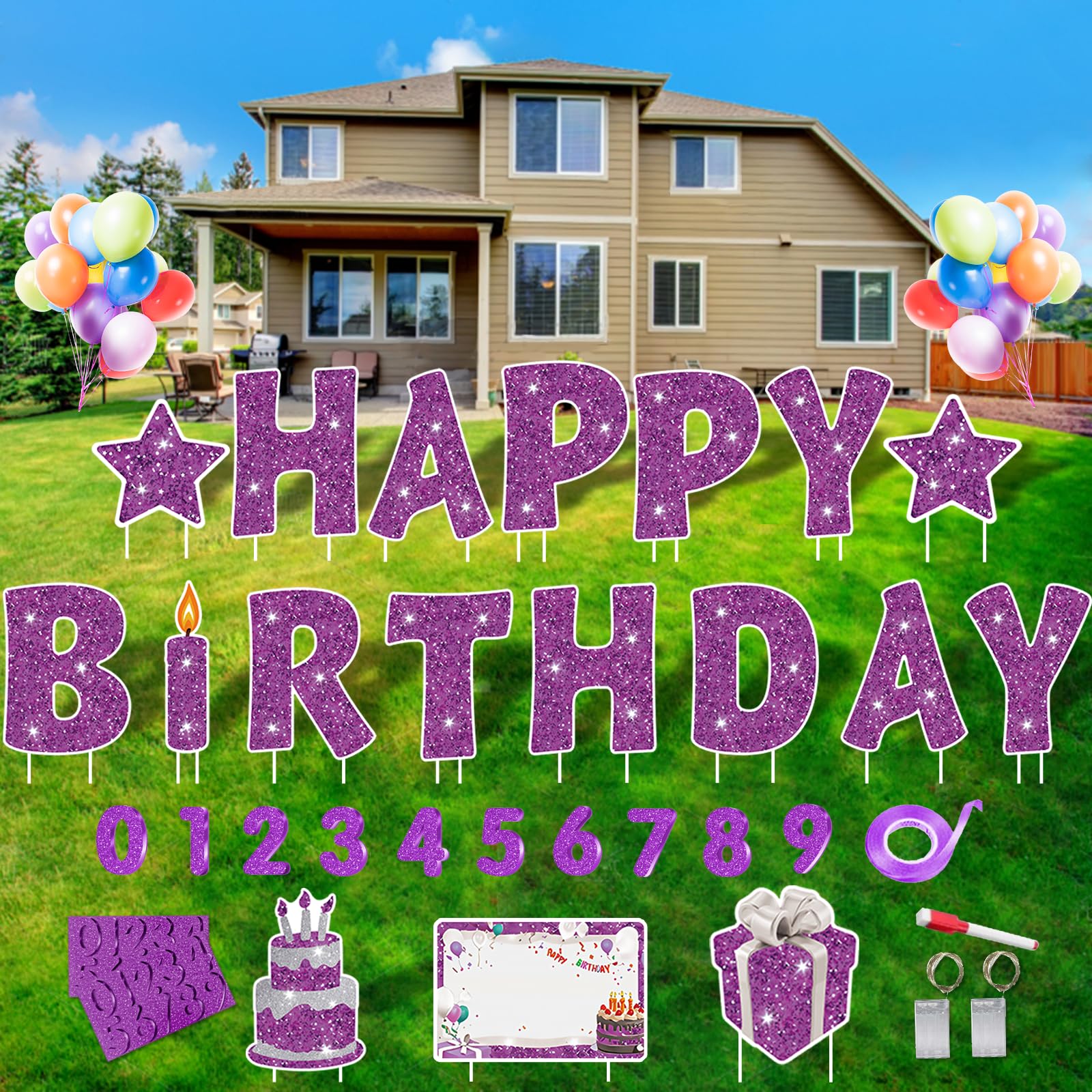 Rtshuok easy-install yard decor for effortless outdoor parties