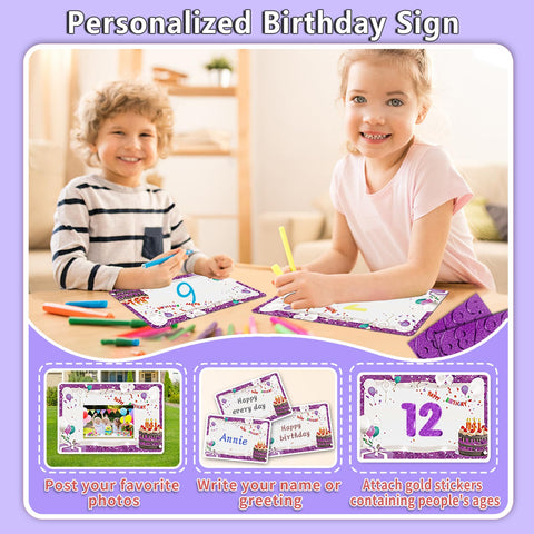 Rtshuok personalized age logo and number stickers offer flexible customization
