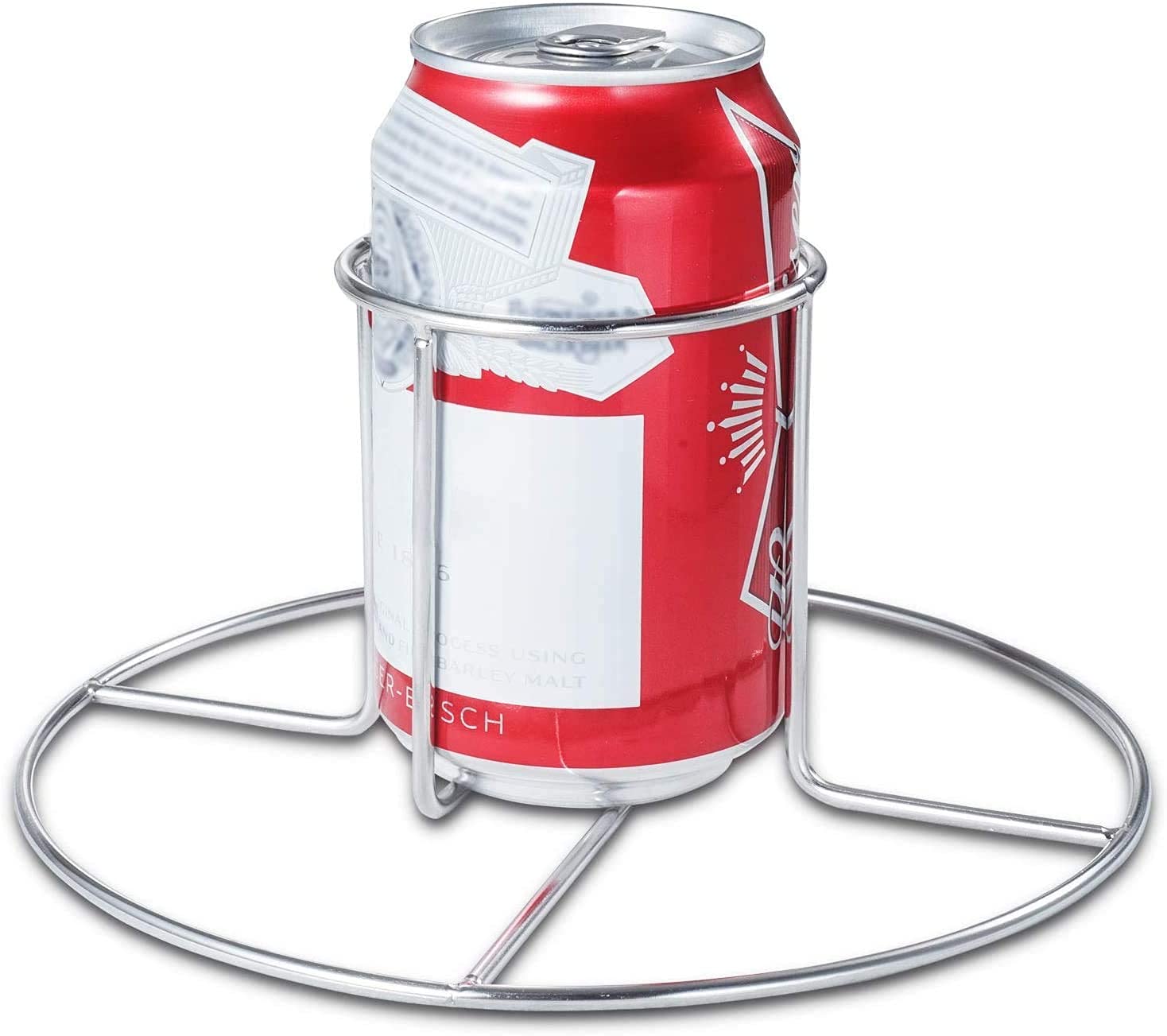 RTT beer can chicken holder in stainless steel designed to keep the bird steady