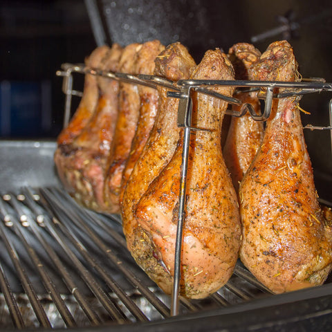 RTT rack holds wings and drumsticks securely for juicy, even results