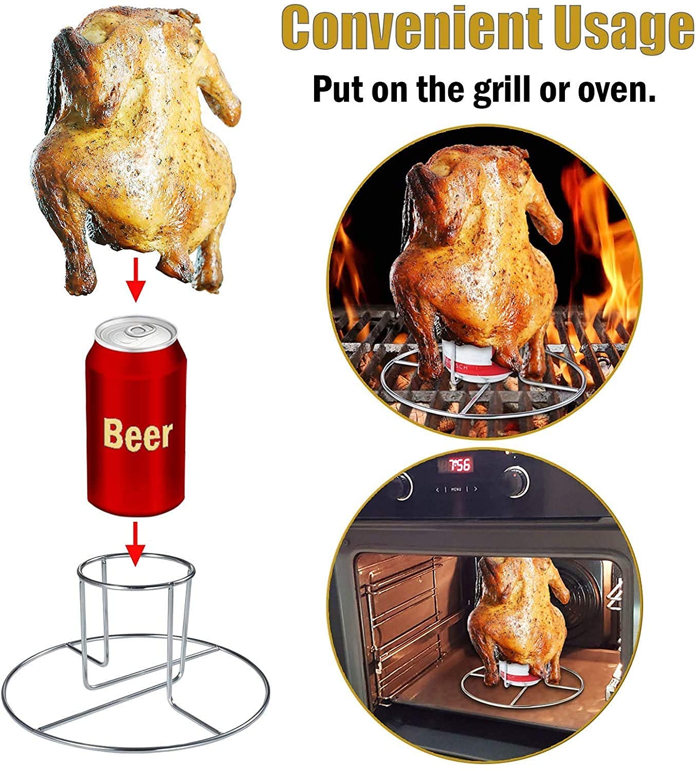 RTT two-pack chicken holder ready for oven or smoker use