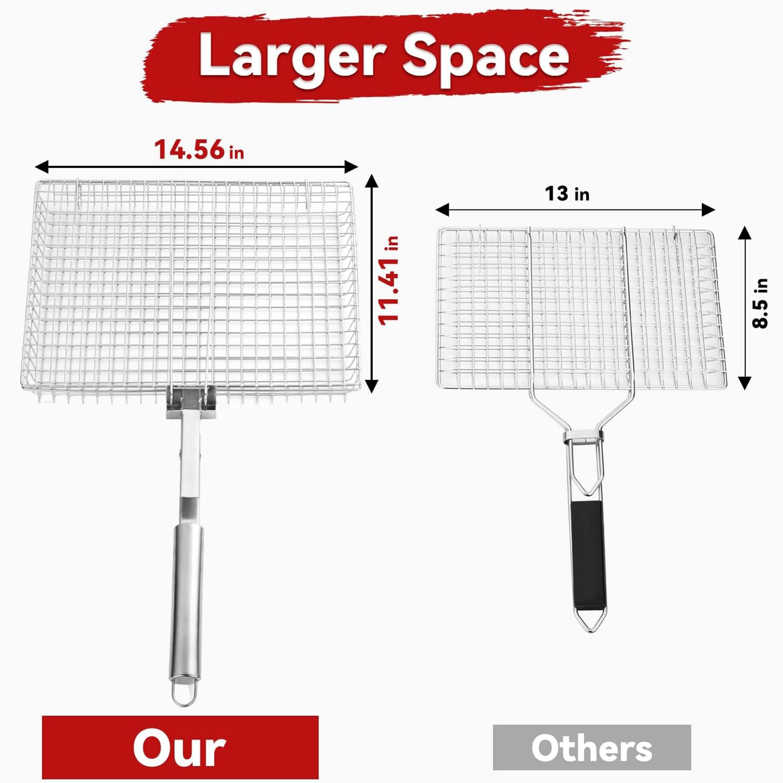 RTT grill basket detachable handle shown for easy lid management