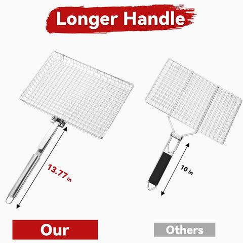 RTT grill basket secure lock enables clean, mess-free flipping
