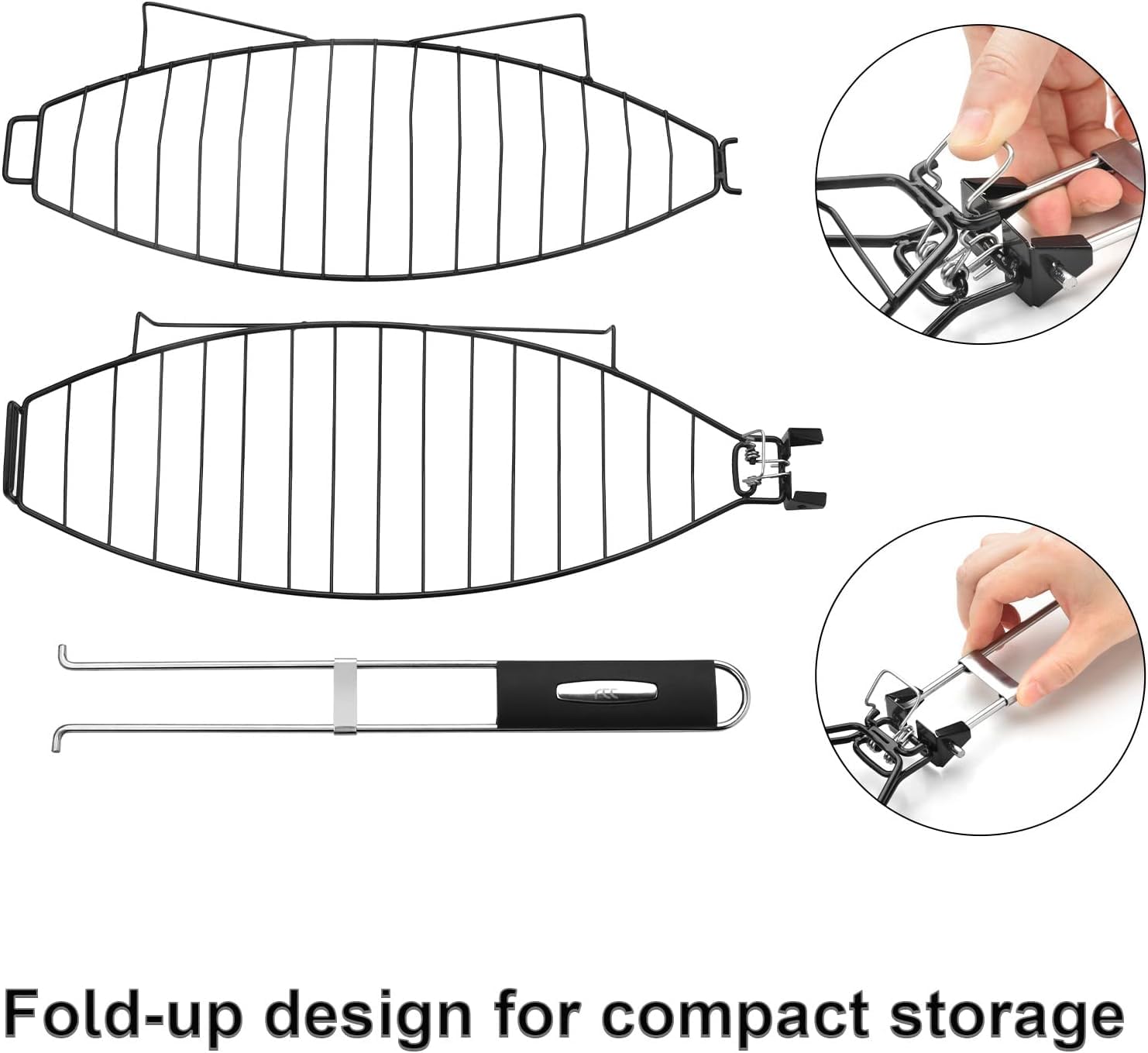 RTT Large fish basket on grill delivers even browning